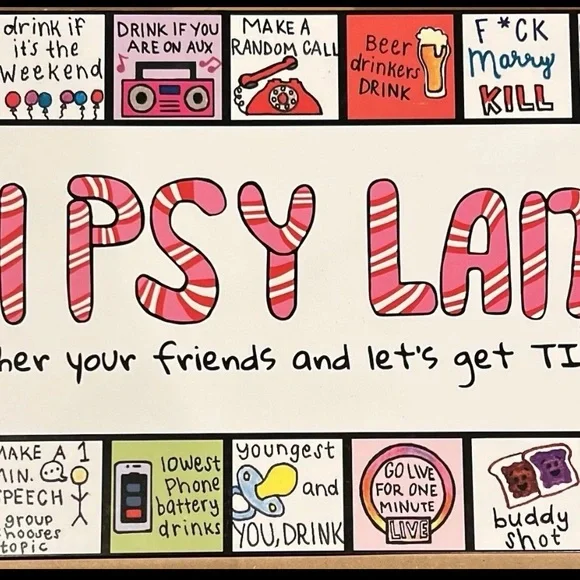 BRAND NEW BOX SEALED -TipsyLand Board Game/Drinking Game /Bachelorette Party - Picture 4 of 11